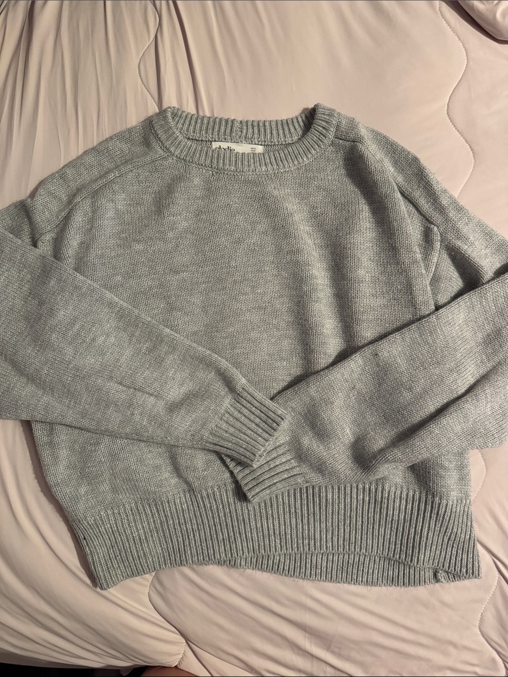 Elodie Light Gray Crewneck Sweatshirt